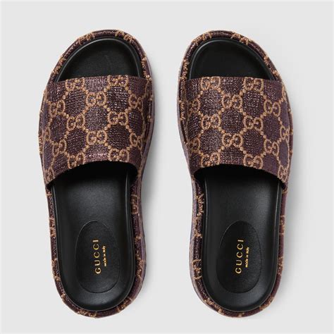 gucci slides browns|Gucci slides women clearance.